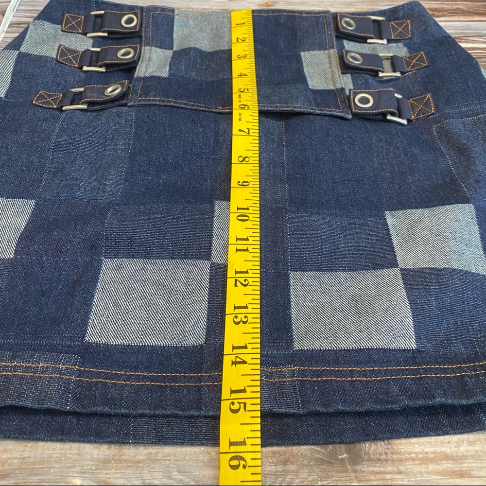 Opening Ceremony Patchwork Tab Mini Denim Skirt 6 - image 8